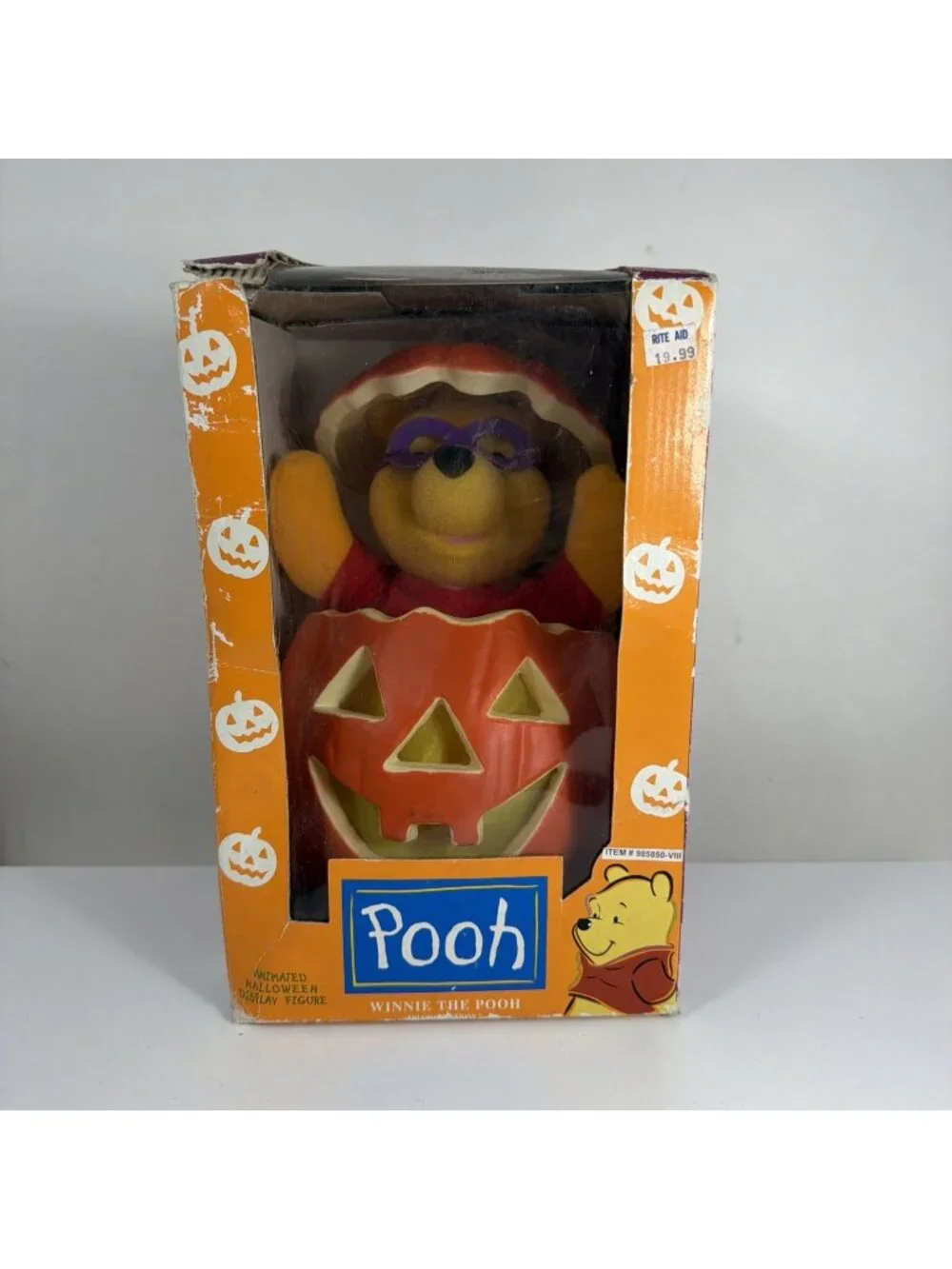 Winnie The Pooh Animated Halloween Display Figure Vintage 90s Disney Decoration